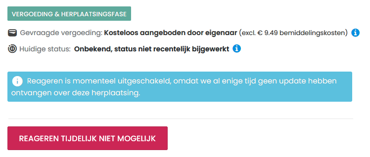 Reageren tijdelijk niet mogelijk
